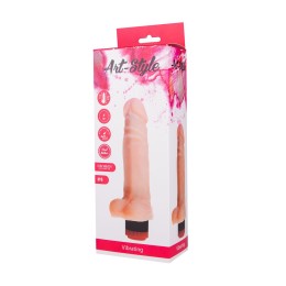 Вибратор-реалистик ART-Style №8 с мошонкой - 21 см.