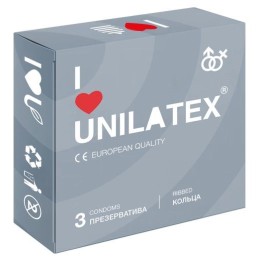 Презервативы с рёбрами Unilatex Ribbed - 3 шт.