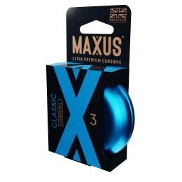 Классические презервативы в железном кейсе MAXUS Classic - 3 шт.