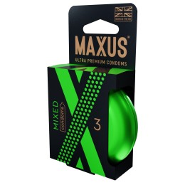 Презервативы в железном кейсе MAXUS Mixed - 3 шт.