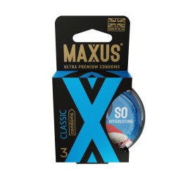 Классические презервативы в пластиковом кейсе MAXUS AIR Classic - 3 шт.