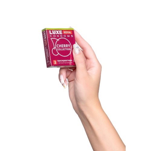 Презервативы с ароматом вишни LUXE Royal Cherry Collection - 3 шт.