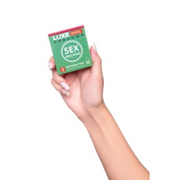 Ребристые презервативы LUXE Royal Sex Machine - 3 шт.