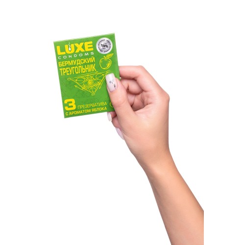 Презервативы Luxe «Бермудский треугольник» с яблочным ароматом - 3 шт.