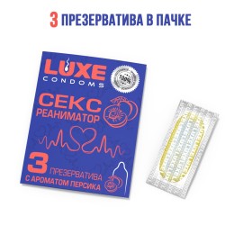 Презервативы с ароматом персика «Сексреаниматор» - 3 шт.