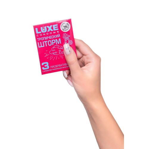 Презервативы с ароматом тропический фруктов «Тропический шторм» - 3 шт.