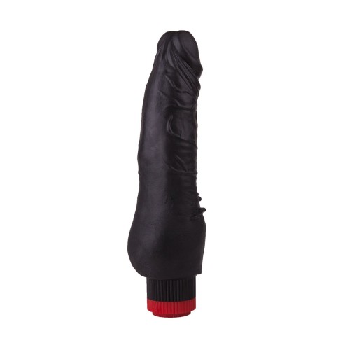Чёрный виброфаллос с шипами у основания - 17,8 см.