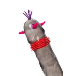 Черный стимулирующий презерватив «Болт на 32» с ароматом вишни - 1 шт.