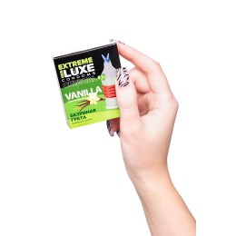 Стимулирующий презерватив «Безумная Грета» с ароматом ванили - 1 шт.