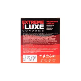 Стимулирующий презерватив «Медвежий капкан» с ароматом клубники - 1 шт.