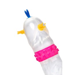 Стимулирующий презерватив «Ночная лихорадка» с ароматом персика - 1 шт.