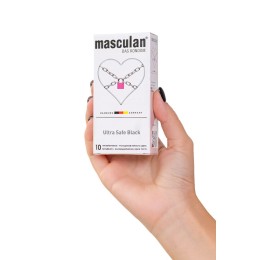 Ультрапрочные презервативы Masculan Ultra Safe Black - 10 шт.