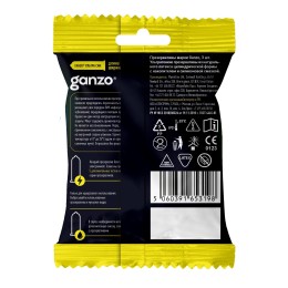 Ультратонкие презервативы Ganzo Ultra thin в мягкой упаковке - 3 шт.