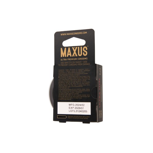 Ультратонкие презервативы MAXUS AIR Ultra Thin - 3 шт.