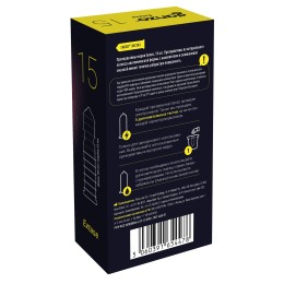 Презервативы анатомической формы с точечной и ребристой структурой Ganzo Extase - 15 шт.