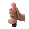 Реалистичный фаллоимитатор с вибрацией и мошонкой - 20,2 см.