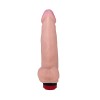 Мультискоростной вибромассажёр телесного цвета - 21,7 см.