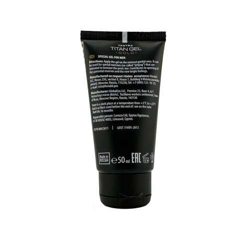 Гель для увеличения члена Titan Gel Gold Tantra - 50 мл.
