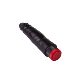 Реалистичный чёрный дилдо с вибрацией - 16,5 см.