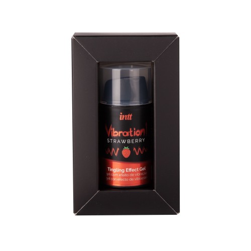 Жидкий интимный гель с эффектом вибрации Vibration! Strawberry - 15 мл.