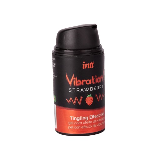 Жидкий интимный гель с эффектом вибрации Vibration! Strawberry - 15 мл.