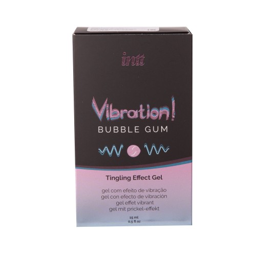 Жидкий интимный гель с эффектом вибрации Vibration! Bubble Gum - 15 мл.