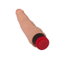 Гелевый вибромассажёр без мошонки - 22 см.