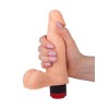 Реалистичный вибромассажёр из геля - 16,5 см.