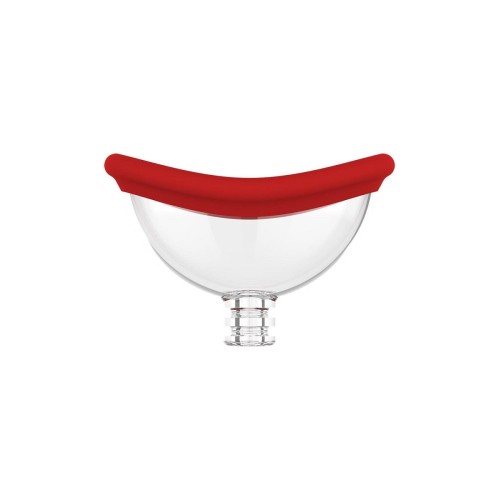 Красный двойной стимулятор Georgia - вибратор и вакуумная помпа