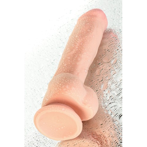 Телесный реалистичный вибратор-ротатор Ulric - 24 см.