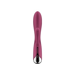 Малиновый вибратор-кролик Spinning Rabbit 1 с ротацией - 20 см.