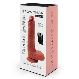 Телесный вибратор-ротатор с возвратно-поступательными движениями, нагревом и пультом ДУ - 22 см.