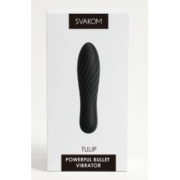 Черная вибропуля Tulip - 10,6 см.