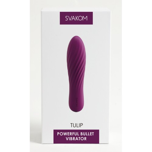 Фиолетовая вибропуля Tulip - 10,6 см.