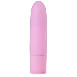 Розовый силиконовый мини-вибратор - 10 см.