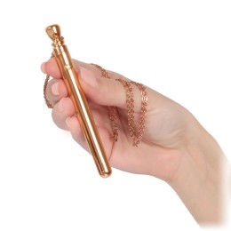 Золотистая подвеска-вибратор Genie Flirting Pen