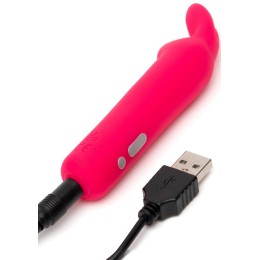 Розовая вибропуля с ушками Rechargeable Rabbit Ears Bullet Vibrator
