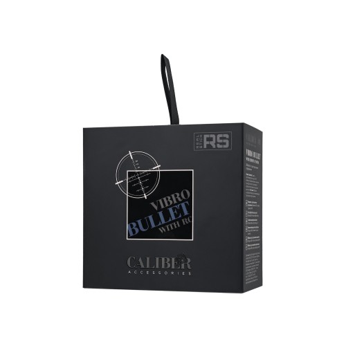 Черная перезаряжаемая вибропуля с пультом ДУ RealStick CALIBER
