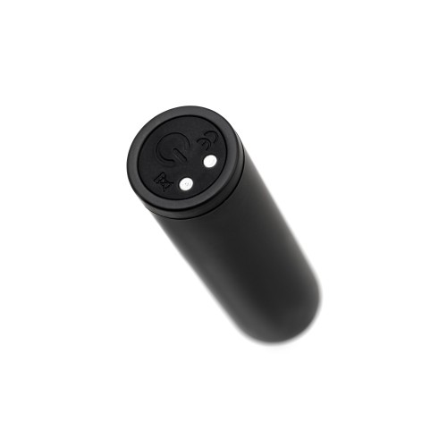 Черная перезаряжаемая вибропуля RealStick CALIBER - 7 см.