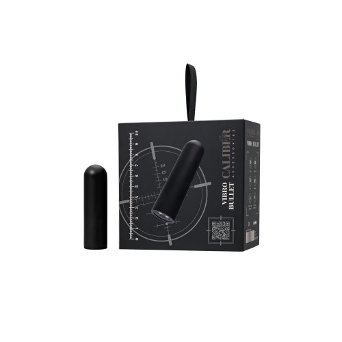 Черная перезаряжаемая вибропуля RealStick CALIBER - 7 см.