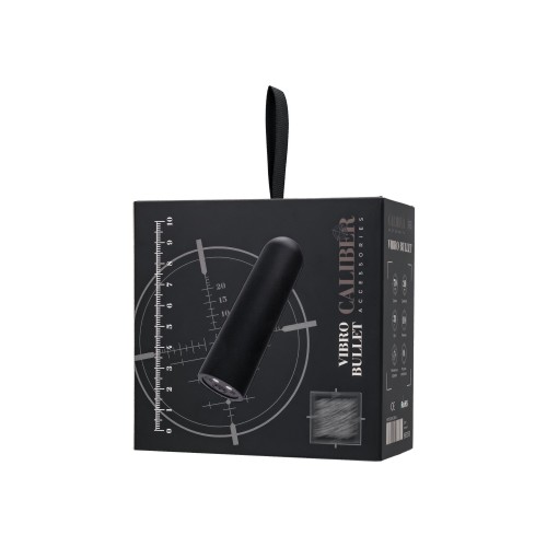 Черная перезаряжаемая вибропуля RealStick CALIBER - 7 см.