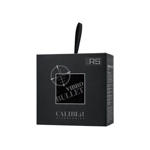 Черная перезаряжаемая вибропуля RealStick CALIBER - 7 см.