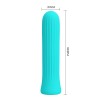 Аквамариновый мини-вибратор Blanche - 10 см.