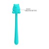 Аквамариновый универсальный гибкий вибратор - 13,3 см.