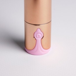 Золотистая перезаряжаемая вибропуля - 9,5 см.