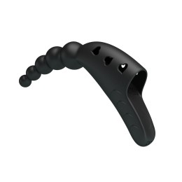 Черный вибратор на палец Jordin - 12,2 см.