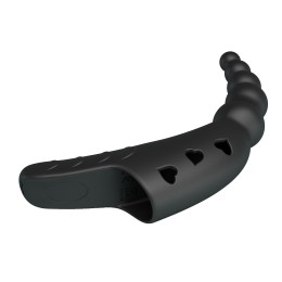 Черный вибратор на палец Jordin - 12,2 см.