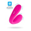 Ярко-розовый многофункциональный стимулятор для пар Dolce