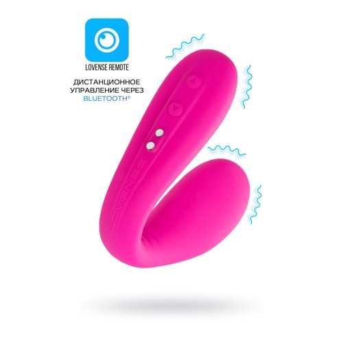 Ярко-розовый многофункциональный стимулятор для пар Dolce