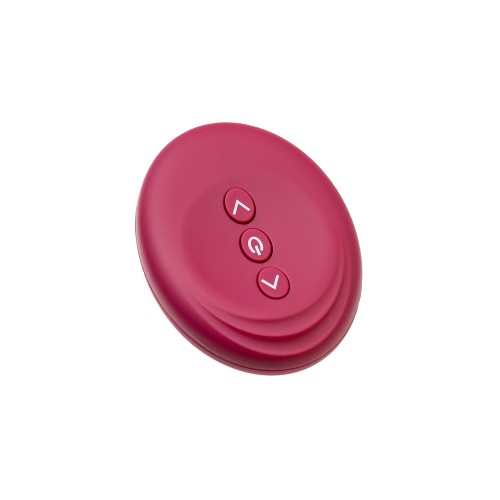 Бордовый многофункциональный вибратор Caberna